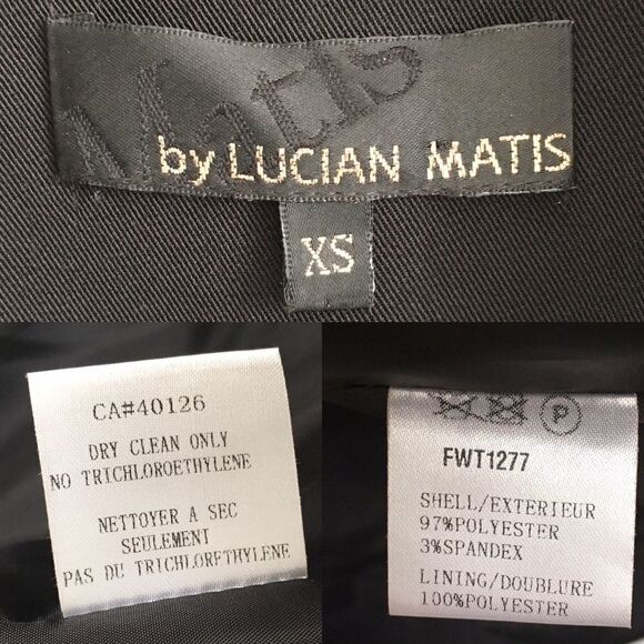 Matis by LUCIAN MATIS Black Single Button Front Blazer Jacket XS - Picture 9 of 9